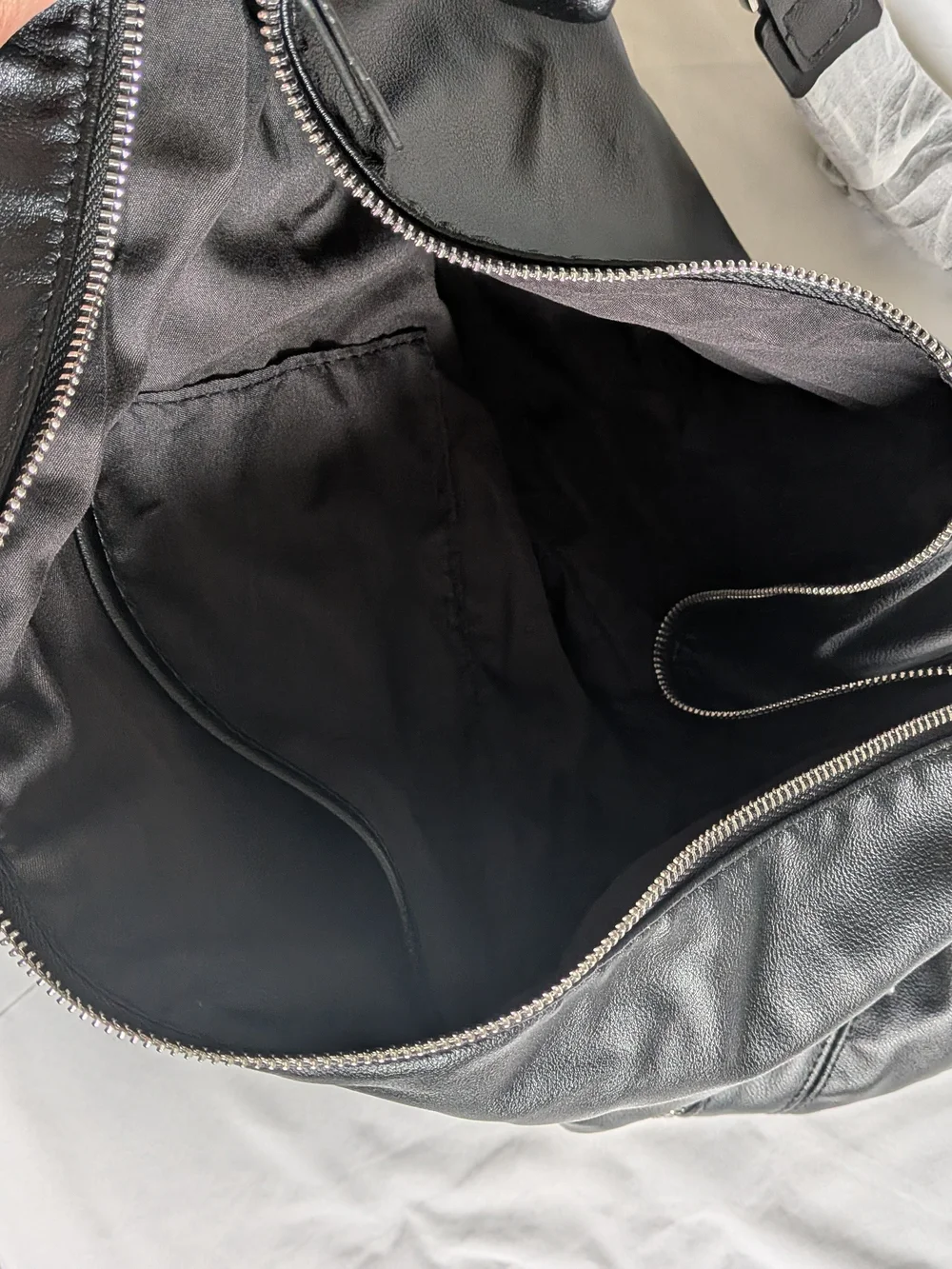 NWT Leather Sling Or Crossbody Crescent Shape Bag